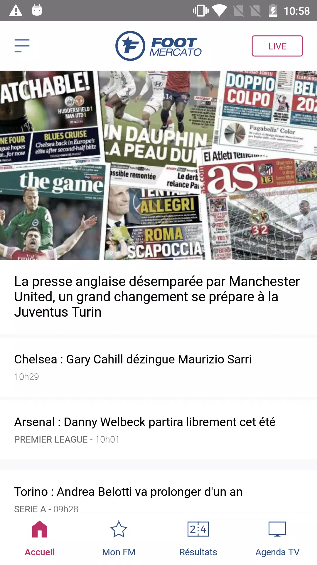 Foot Mercato : transferts, résultats, news, live for Android - APK Download