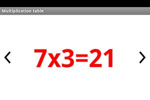 table de multiplication capture d'écran 1