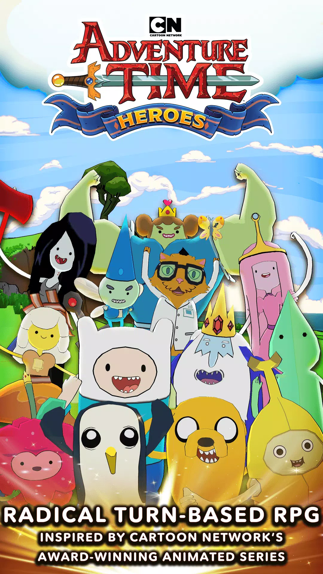 Adventure Time Heroes is a mobile turn-based RPG based on Cartoon