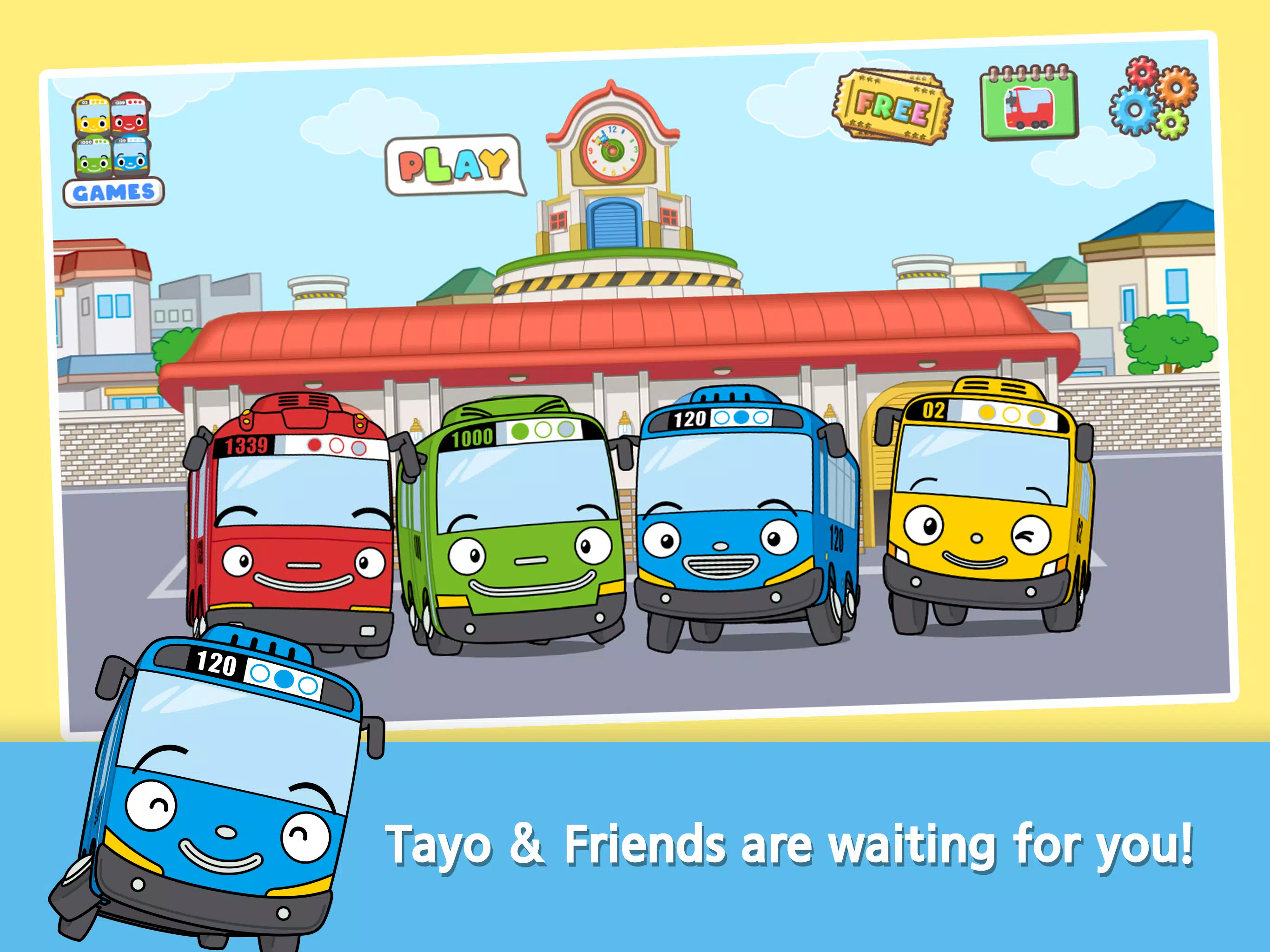 Tayo the Little Bus Driving Game Level 1 / Android Game / Free Educational  Games for Kids 