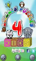 Animals puzzle 4 kids Affiche