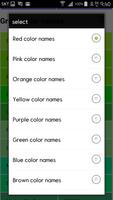 Les noms de couleurs RGB capture d'écran 1