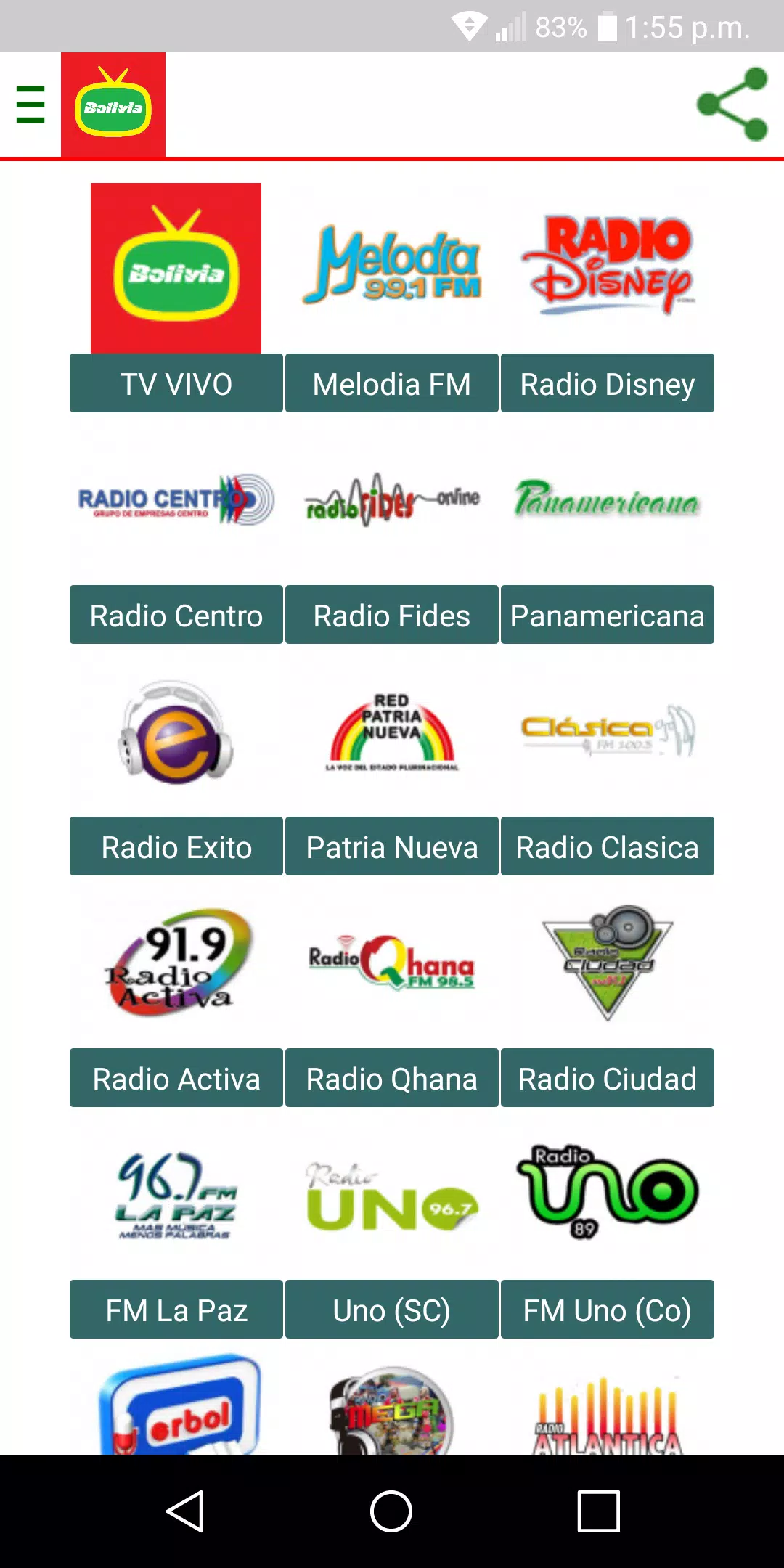 Radios y TV de Bolivia en Vivo HD APK pour Android Télécharger