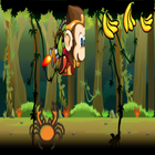 curious monkey banana :jungle shooter 圖標