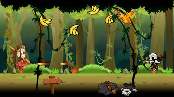 curious monkey banana :jungle shooter capture d'écran 2