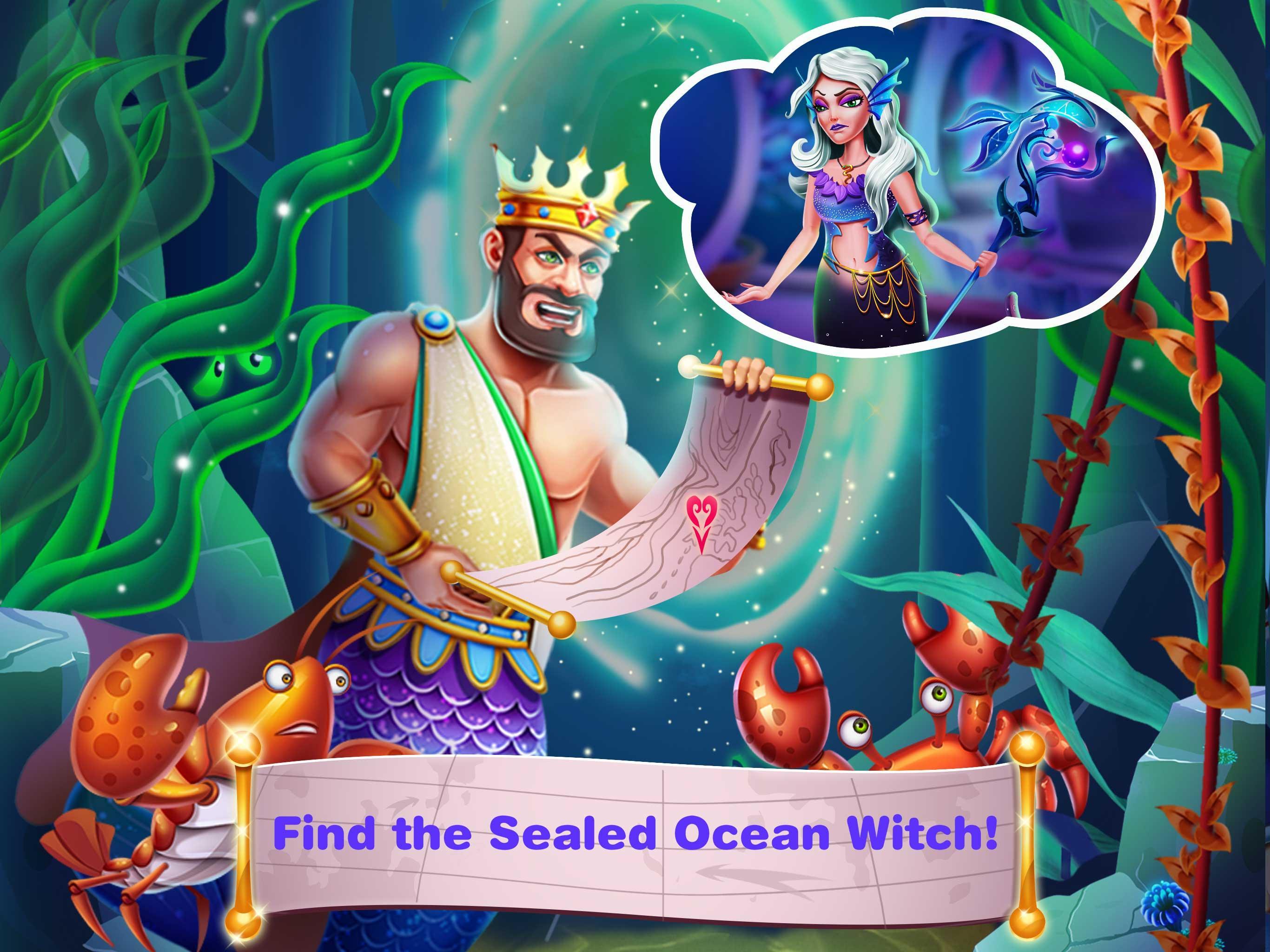 Mermaid Secrets 36 Sea Witch Vs Mermaid Princess For Android - mermaid princess dark purple hair roblox