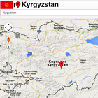 Kyrgyzstan map icône