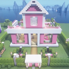 Minecraft House Pink Map Zeichen