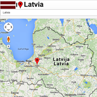 Latvia map icône