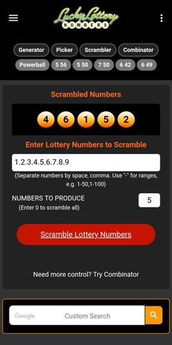 Lottery number generator app Lottery number generator app