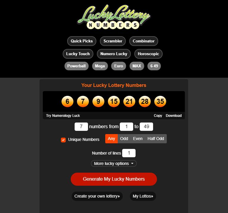 Lucky Lottery Number Generator APK for Android Download