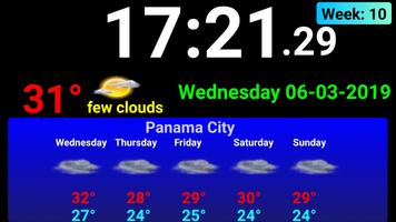 Digital clock weather station imagem de tela 2