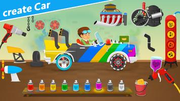 Racing car games for kids 2-5 captura de pantalla 1