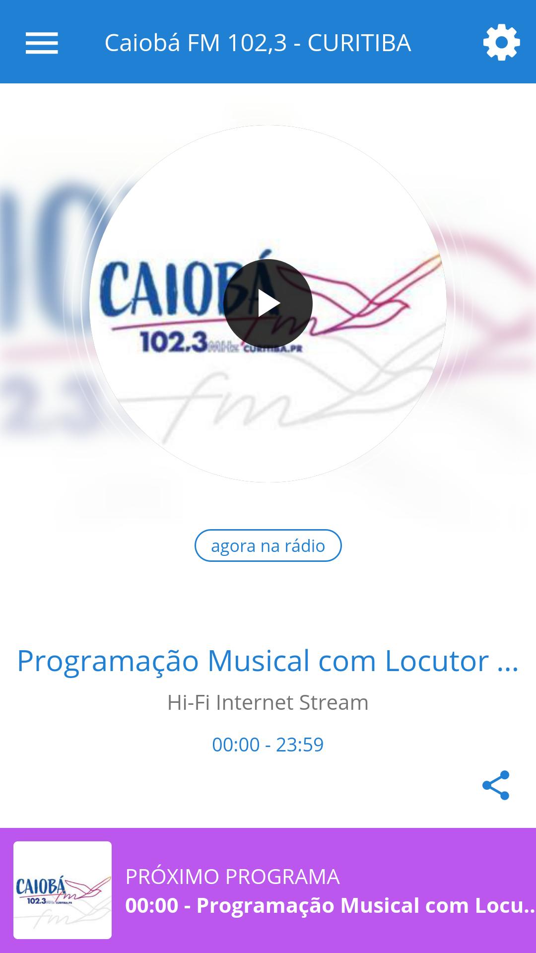 Rádio Caiobá FM 102.3 - Curitiba / PR - Brasil