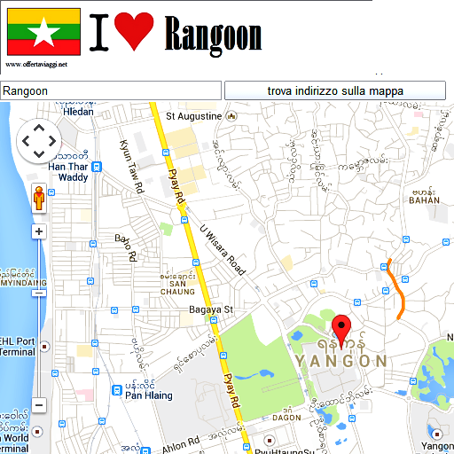 Rangoon map