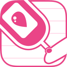 Simple blood glucose note icon