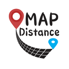 Measure Distance on the Map simgesi