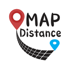 Measure Distance on the Map ไอคอน