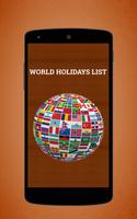 World Holidays List poster