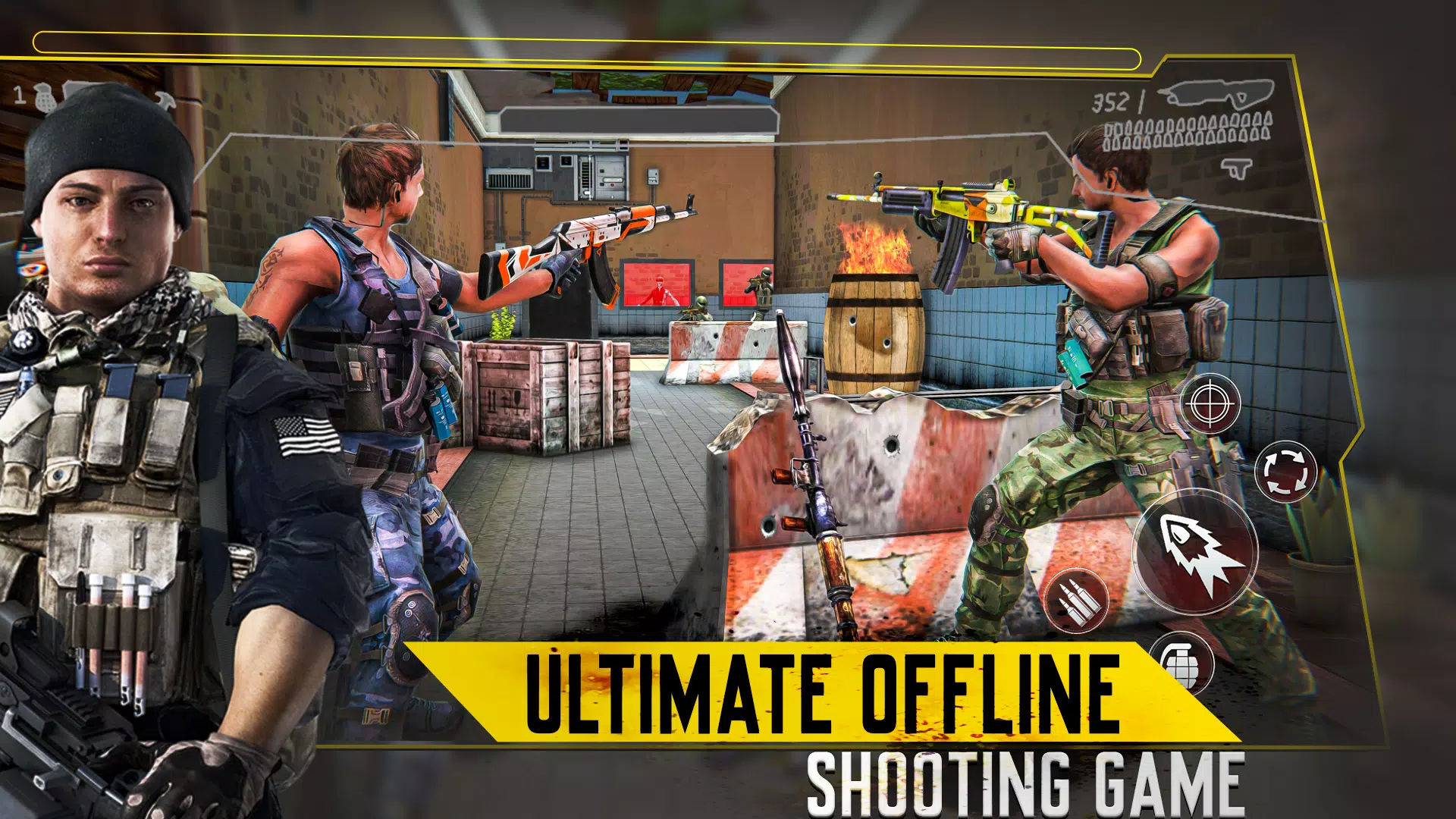 About: Fire Free Offline Shooting Game: Gun Games Offline (Google