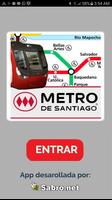 Metro de Santiago de Chile Map پوسٹر