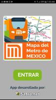 Metro de Mexico Mapa LITE الملصق