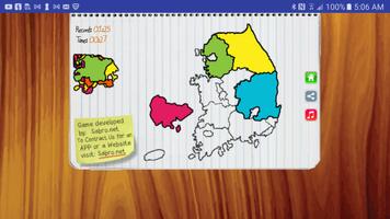 South Korea Map Puzzle Game screenshot 1