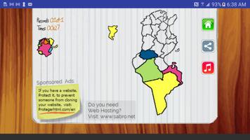 Tunisia Map Puzzle Game screenshot 1