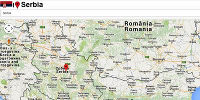 Serbia map capture d'écran 3