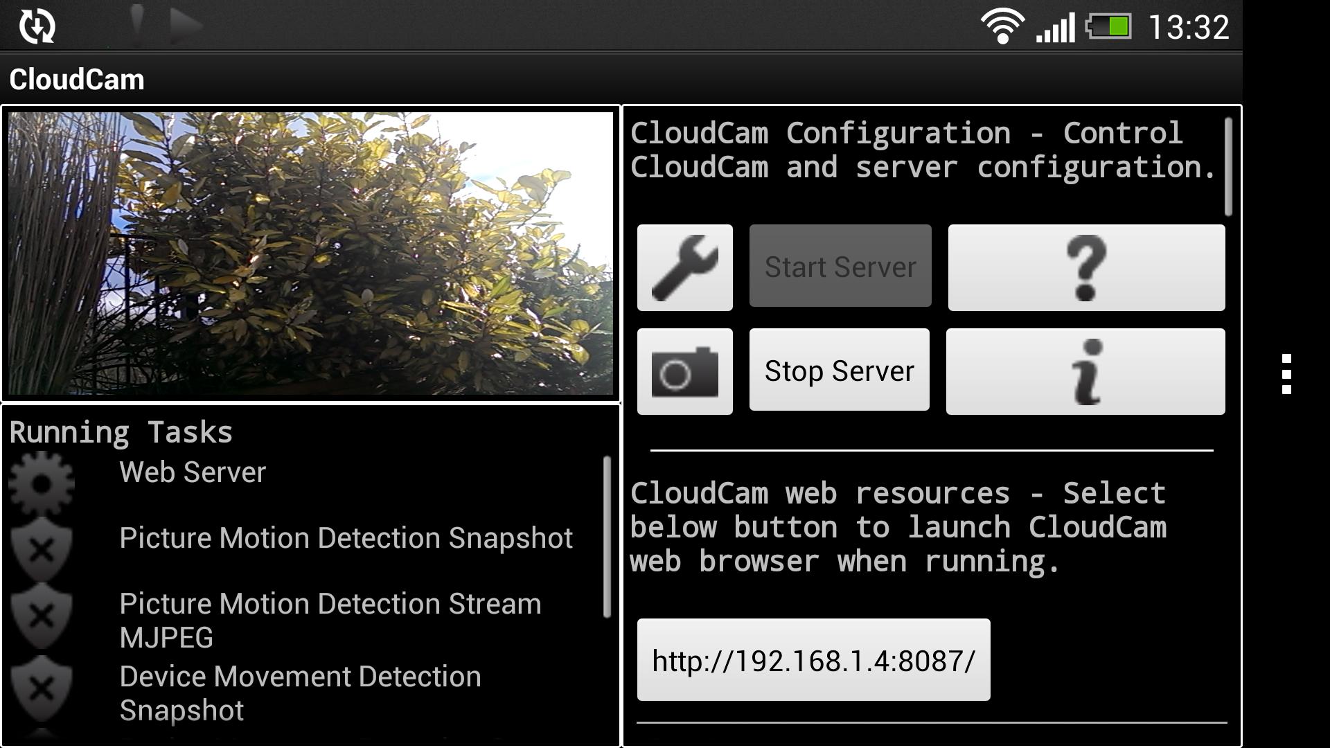 CLOUDCAM Demo web Camera