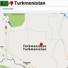 Turkmenistan map biểu tượng