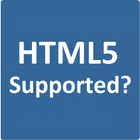 HTML5 Supported? أيقونة