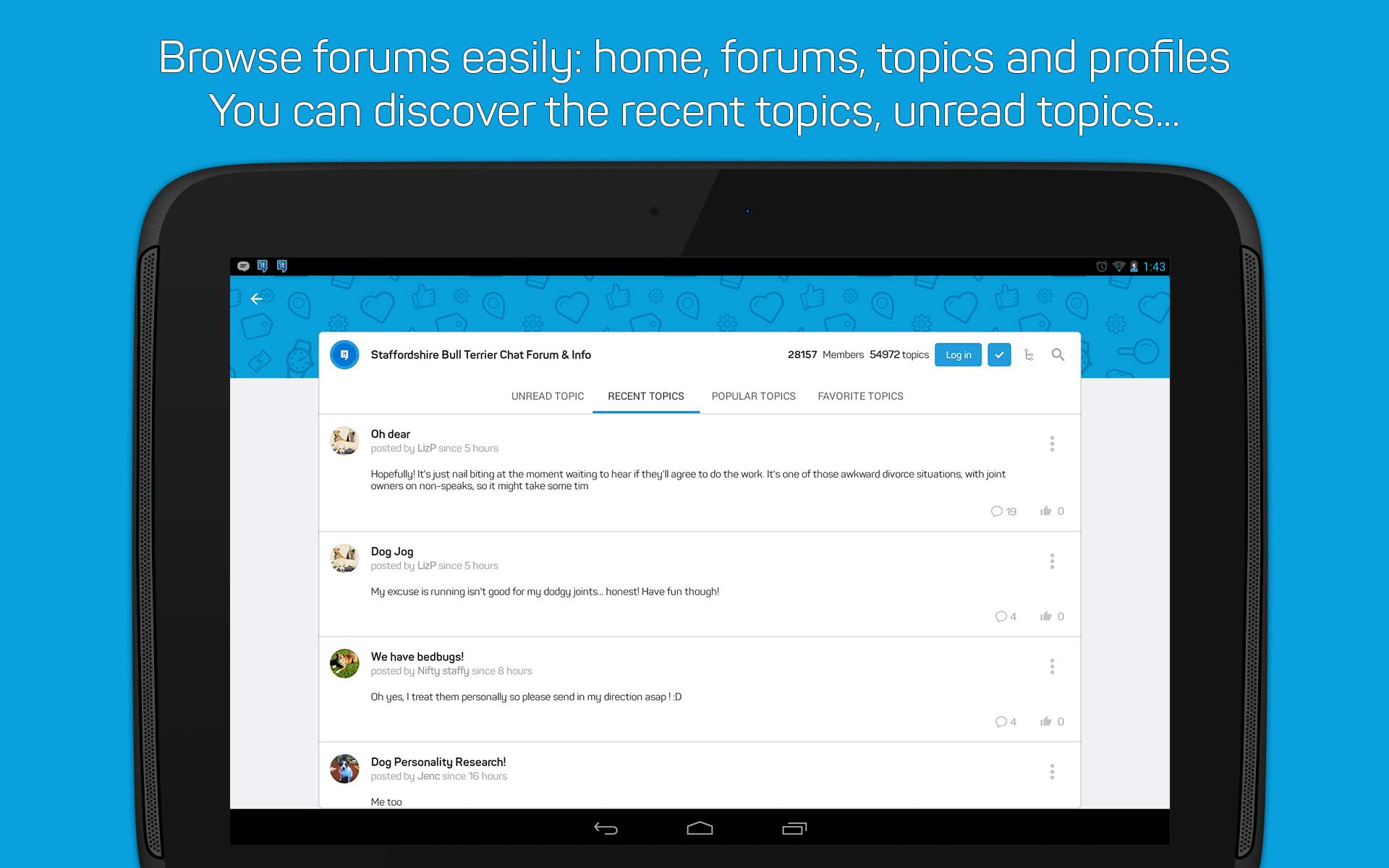 Mobile forums