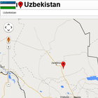 Uzbekistan map أيقونة