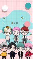 Cute BTS Chibi Wallpaper Affiche