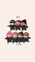 Cute BTS Chibi Wallpaper capture d'écran 2