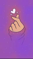 Finger Heart Wallpaper poster