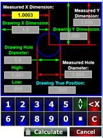 Machinist QC Inspection True Position Calculator screenshot 1