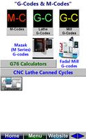 CNC Lathe Mill Machine G & M Codes captura de pantalla 3