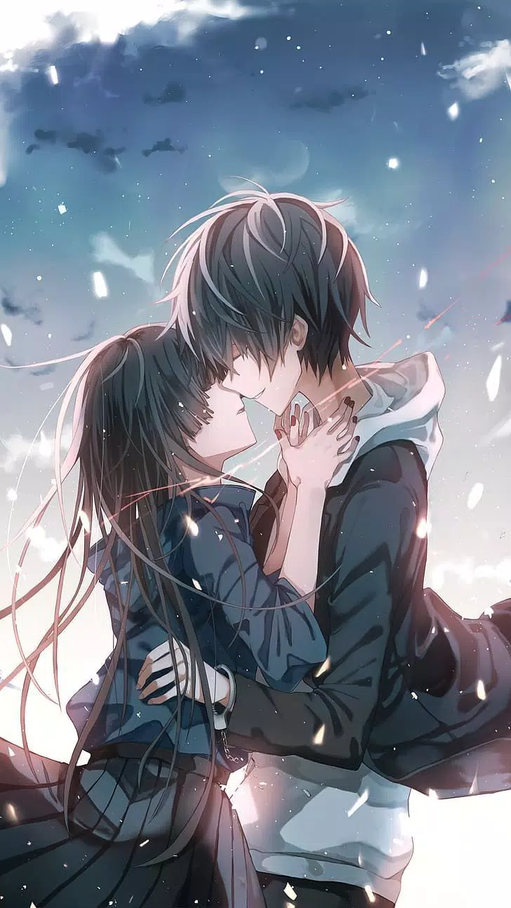 Free Wallpapers: Anime Couple Kiss