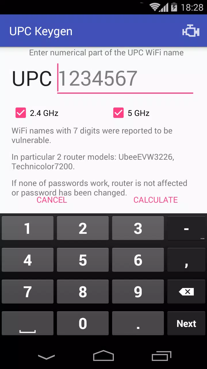 Keygen for UPC routers APK for Android Download