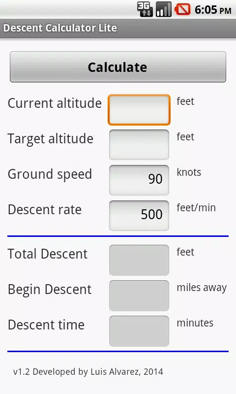 Descarga de APK de Airplane Descent Calculator LT para Android