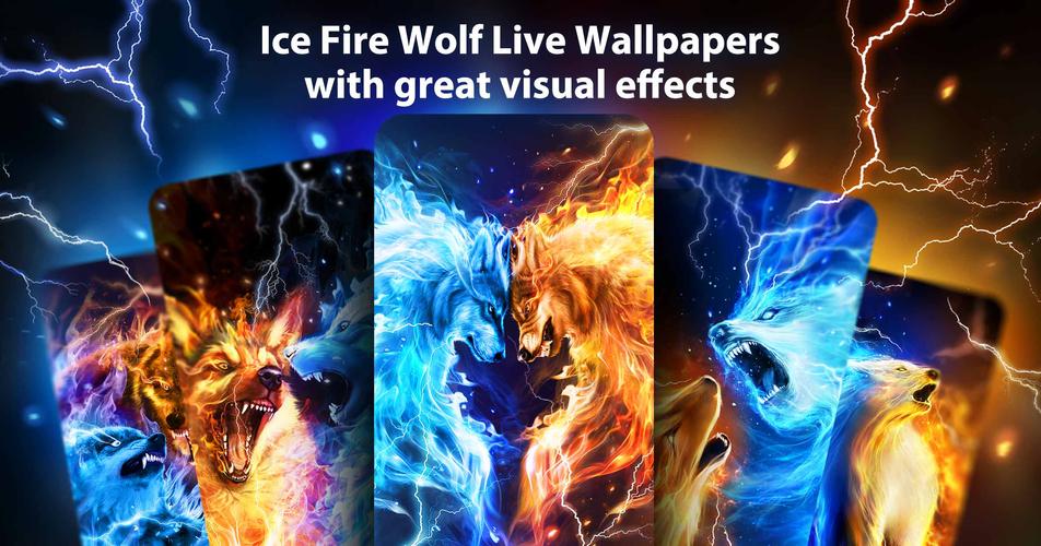 Download Ice Fire Wolf Wallpaper Free for Android - Ice Fire Wolf