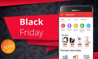 Coupons de Noël et des réductions, Black Friday Affiche