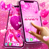 Lovely pink live wallpaper иконка