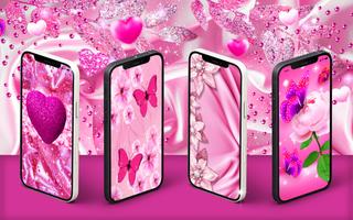 Lovely pink live wallpaper Affiche