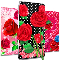 Pink red roses live wallpaper APK 下載