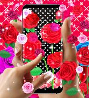 برنامه‌نما Pink red roses live wallpaper عکس از صفحه