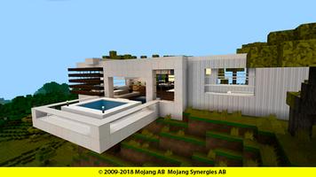 Modern house for minecraft Redstone poster