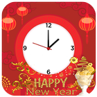 new year clock live wallpaper, new year wishes icône